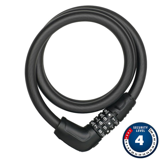 Abus, 6412C, Cable lock, Combination, 12mm, 85cm, Black