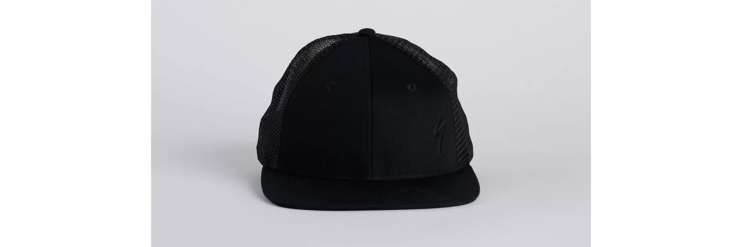 S-LOGO TRUCKER HAT BLK/BLK OSFA