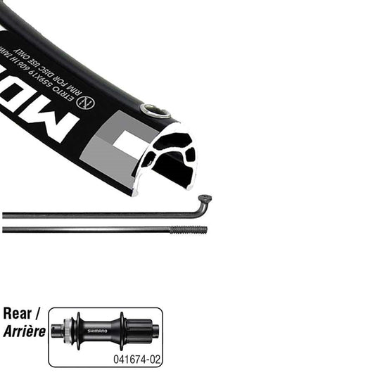 Alex MD19/ Shimano FH-MT400-B Boost 29'', Roue, Arrire, 29'' / 622, Trous: 32, 12mm TA, 148mm, Disque Center Lock, Shimano HG