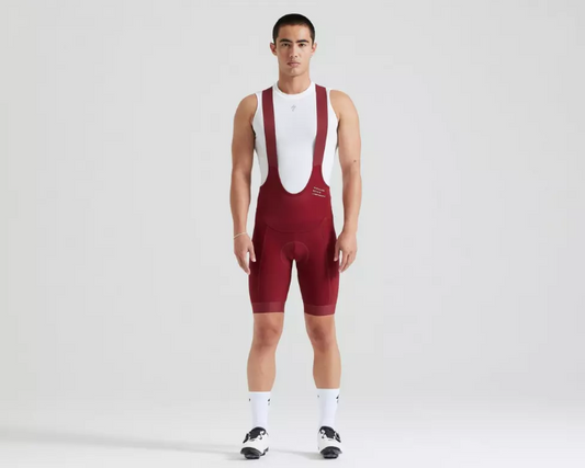 FOUNDATION BIB SHORT MEN GARNET RED S