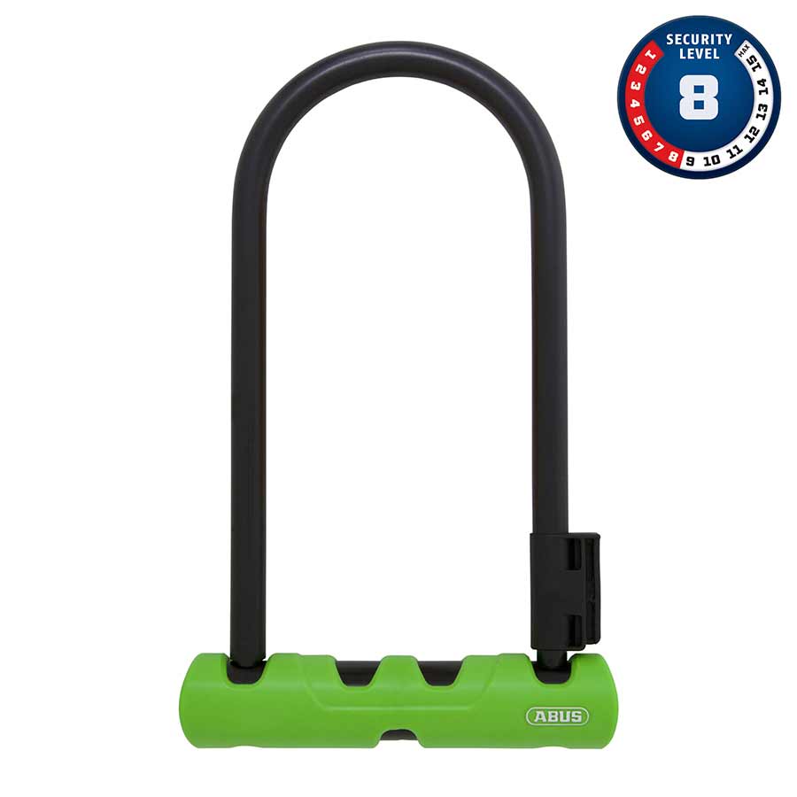 Abus, Ultra 410, U-Lock, Key, 12mm, 17.0cm x 23.0cm, 6.7" x 9", SH34, Green