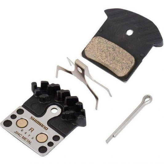 Shimano, BR-M9000, J04C, Disc brake pads, Metal, With Fins, Pair