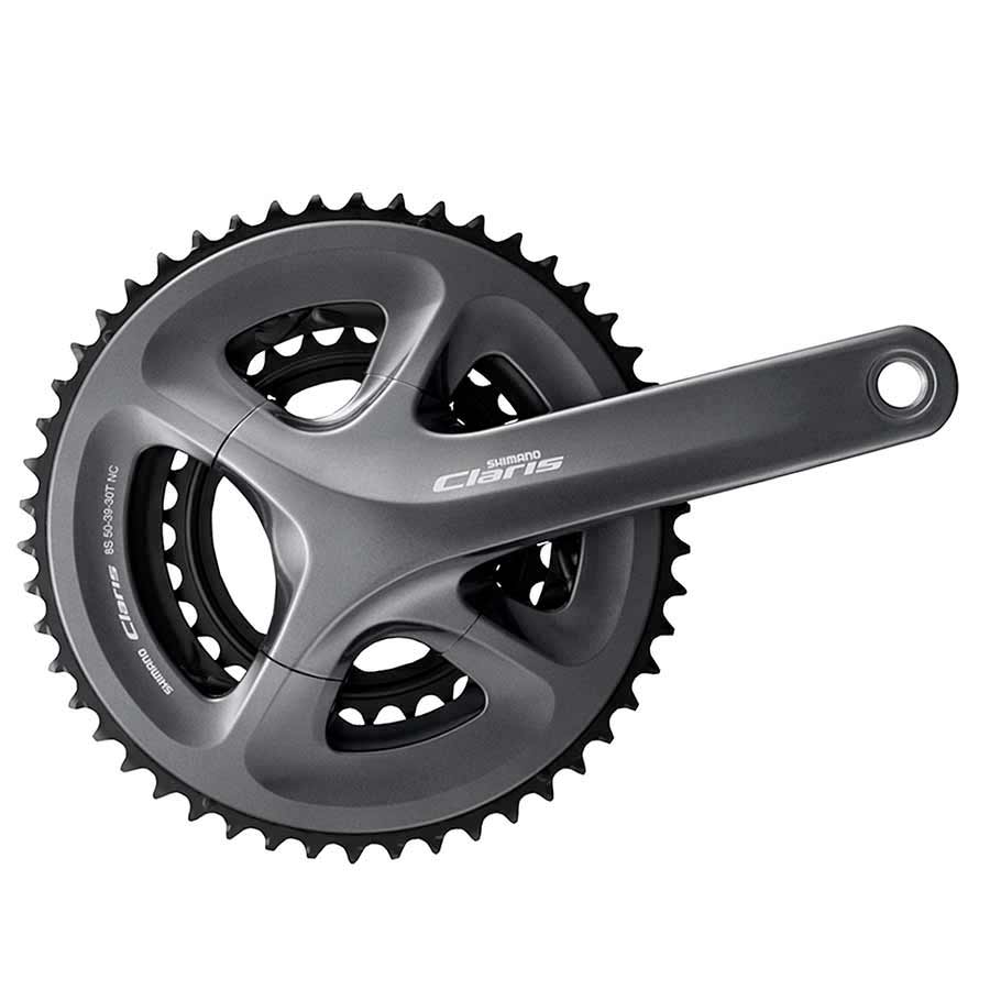 Shimano, Claris FC-R2030, Crankset, Road, 8 sp., 24mm, 30/39/50T, BCD:110, Hollowtech II, 170mm, Grey