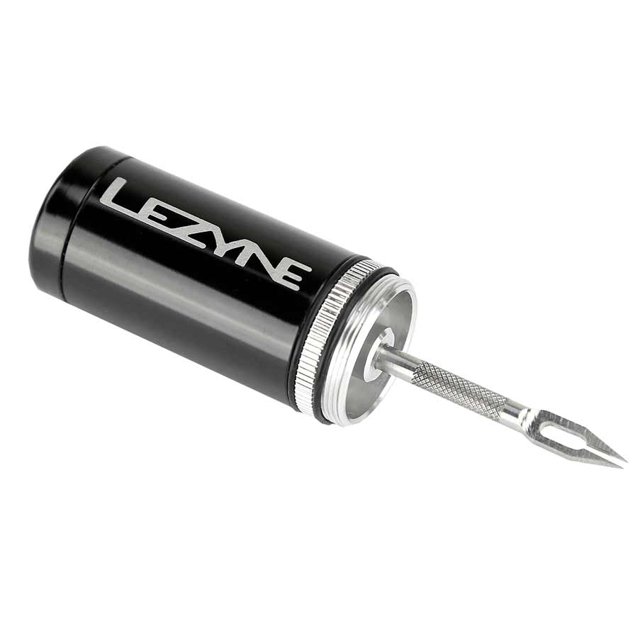 Lezyne, Tubeless Kit, Tubeless repair kit, includes alloy tool and 5 plugs.