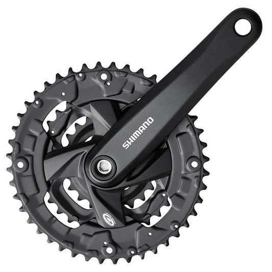 Shimano, FC-M371, Crankset, 9 sp., 175mm, 22/32/44T, BCD:64/104mm, Square, 50mm, Black