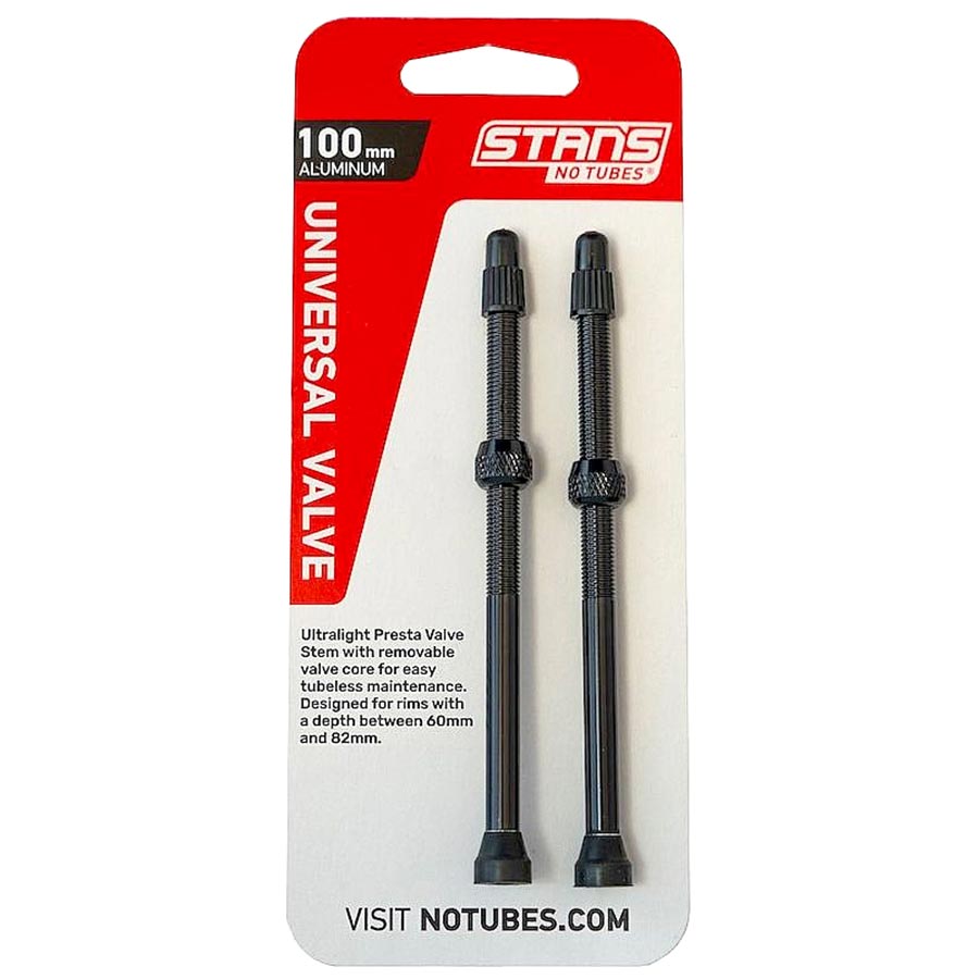 Stans No Tubes, Tubeless Valves, Presta, 100mm, Pair